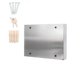 Rottner Briefkasten Imola, Wandmontage, Namensschlid, Sichtfenster, Zylinderschloss, Inkl. 2 Schlüssel, Edelstahl, B 320 X T 60 X H 240 Mm -Lager und Betriebslager rottner briefkasten imola wandmontage namensschlid sichtfenster zylinderschloss inkl 2 schluessel edelstahl b 320 x t 60 x h 240 mm img WS 593959 D