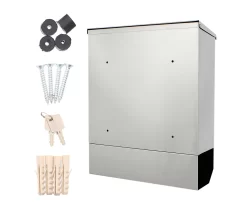 Rottner Briefkasten Jubilee 40, Wandmontage, Namensschlid/Sichtfenster/Postrolle, Zylinderschloss, 2 Schlüssel, Edelstahl, B 350 X T 120 X H 420 Mm -Lager und Betriebslager rottner briefkasten jubilee 40 wandmontage namensschlid sichtfenster postrolle zylinderschloss 2 schluessel edelstahl b 350 x t 120 x h 420 mm img WS 593962 E