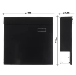 Rottner Briefkasten Kensington Schwarz -Lager und Betriebslager rottner briefkasten kensington schwarz img WS 599911 C