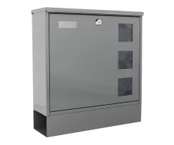 Rottner Briefkasten Postale, Wandmontage, Namensschlid/Postrolle/Sichtfenster, Zylinderschloss, 2 Schlüssel, Stahlblech, B 365 X T 120 X H 380 Mm