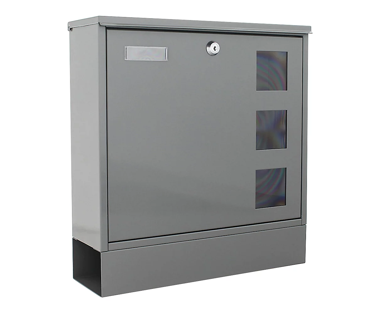 Rottner Briefkasten Postale, Wandmontage, Namensschlid/Postrolle/Sichtfenster, Zylinderschloss, 2 Schlüssel, Stahlblech, B 365 X T 120 X H 380 Mm 1 Rottner Briefkasten Postale, Wandmontage, Namensschlid/Postrolle/Sichtfenster, Zylinderschloss, 2 Schlüssel, Stahlblech, B 365 X T 120 X H 380 Mm