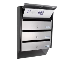 Rottner Briefkastenanlage Depot 4 Silber / Schwarz -Lager und Betriebslager rottner briefkastenanlage depot 4 silber schwarz img WS 599945 C