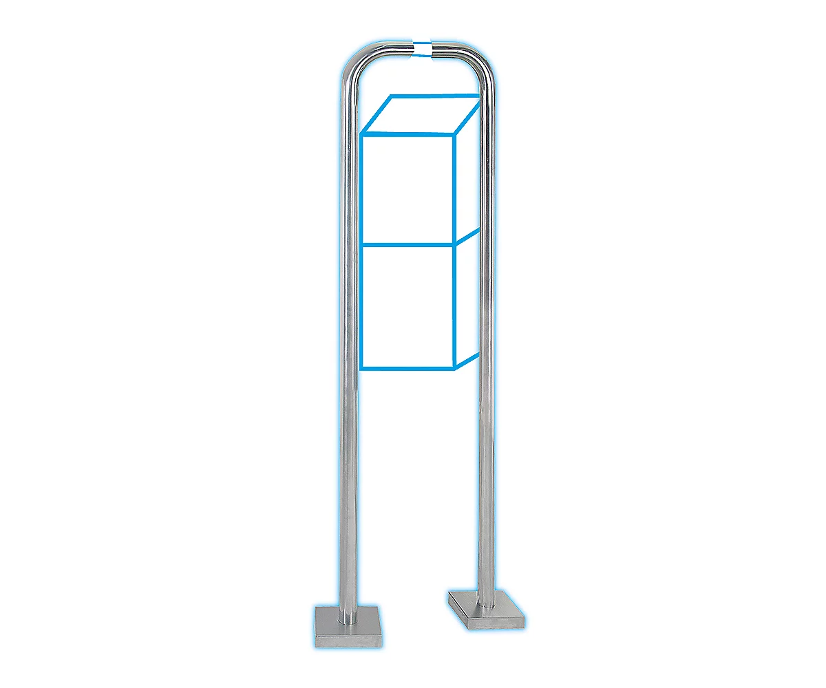 Rottner Briefkastenständer, Bügelform, Für Freistehende Briefkastenanlagen, Inkl. Montagematerial & Bohranleitung, Edelstahl, H 1355 Mm – Bild 2