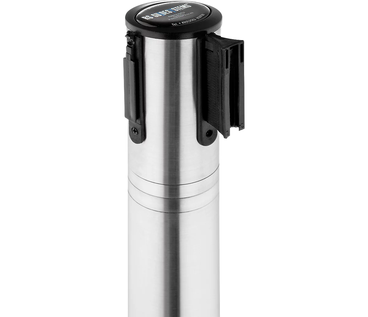 RS-GUIDESYSTEMS Gurtpfosten, Edelstahl, 360° Drehkopf, Höhe 1000 Mm, Gurtbandmaß L 2300 X B 50 Mm, Gurtfarbe Gelb/schwarz 2 RS-GUIDESYSTEMS Gurtpfosten, Edelstahl, 360° Drehkopf, Höhe 1000 Mm, Gurtbandmaß L 2300 X B 50 Mm, Gurtfarbe Gelb/schwarz – Bild 2