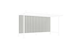 Rückwand Für Überdachungssystem WSM Leipzig Grundeinheit, B 2250 Mm, Trapezblech, Grauweiß RAL 9002