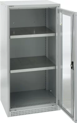 Schäfer Shop Genius Flügeltürenschrank FS, Stahl, Sichtfenster, Lüftungslöcher, B 545 X T 520 X H 1105 Mm, 3 OH, Lichtgrau/Lichtgrau, Bis 150 Kg -Lager und Betriebslager schaefer shop genius fluegeltuerenschrank fs stahl sichtfenster lueftungsloecher b 545 x t 520 x h 1105 mm 3 oh lichtgrau lichtgrau bis 150 kg img SI 401861 D cut