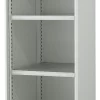 Schäfer Shop Genius Regalschrank FS, Stahl, Mit Belüftungslöchern, B 545 X T 520 X H 1950 Mm, 5 OH, Lichtgrau, Bis 250 Kg
