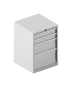 Schäfer Shop Pure Schubladenschrank 27-27, 4 Schübe, Bis 75 Kg, B 564 X T 572 X H 800 Mm, Lichtgrau/lichtgrau