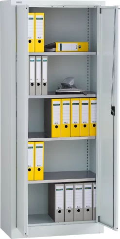 Schäfer Shop Pure Universalschrank, Aus Stahl, 4 Böden, 5 OH, Abschließbar, B 800 X T 400 X H 1935 Mm, Lichtgrau RAL 7035 -Lager und Betriebslager schaefer shop pure universalschrank aus stahl 4 boeden 5 oh abschliessbar b 800 x t 400 x h 1935 mm lichtgrau ral 7035 img SI 440331 P cut A4