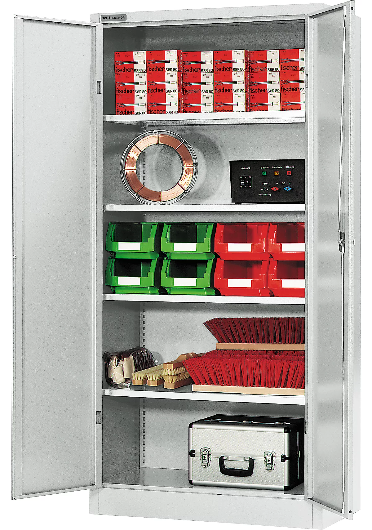 Schäfer Shop Select Materialschrank MSI 2509, 5 OH, 4 Zwischenböden, Zylinderschloss, B 950 X T 500 X H 1935 Mm, Lichtgrau RAL 7035/lichtgrau RAL 7035 2 Schäfer Shop Select Materialschrank MSI 2509, 5 OH, 4 Zwischenböden, Zylinderschloss, B 950 X T 500 X H 1935 Mm, Lichtgrau RAL 7035/lichtgrau RAL 7035 – Bild 2