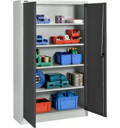 Schäfer Shop Select Materialschrank MSI 2512, 5 Ordnerhöhen, 4 Zwischenböden, Zylinderschloss, B 1200 X T 500 X H 1935 Mm, Lichtgrau/anthrazitgrau -Lager und Betriebslager schaefer shop select materialschrank msi 2512 5 ordnerhoehen 4 zwischenboeden zylinderschloss b 1200 x t 500 x h 1935 mm lichtgrau anthrazitgrau img SI 403145 A cut A6