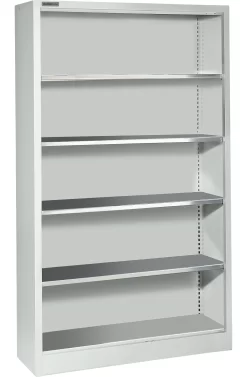 Schäfer Shop Select Regal AS 2409, Mit 4 Höhenverstellbaren Fachböden, B 950 X T 400 X H 1935 Mm, Stahlblech, Lichtgrau