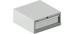 Schäfer Shop Select Schubladenschrank 27-27, 1 Schub, Bis 200 Kg, B 564 X T 572 X H 250 Mm, Lichtgrau/lichtgrau