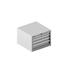 Schäfer Shop Select Schubladenschrank 27-27, 4 Schubl., Bis 200 Kg, B 564 X T 572 X H 400 Mm, Lichtgrau/lichtgrau