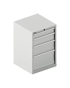 Schäfer Shop Select Schubladenschrank 27-27, 4 Schübe, Bis 75 Kg, B 564 X T 572 X H 850 Mm, Lichtgrau/lichtgrau