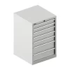 Schäfer Shop Select Schubladenschrank 27-27, 7 Schübe, Bis 75 Kg, B 564 X T 572 X H 850 Mm, Lichtgrau/lichtgrau