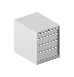 Schäfer Shop Select Schubladenschrank 27-36, 4 Schübe, Bis 75 Kg, B 564 X T 725 X H 700 Mm, Lichtgrau/lichtgrau