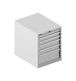 Schäfer Shop Select Schubladenschrank 27-36, 6 Schübe, Bis 75 Kg, B 564 X T 725 X H 700 Mm, Lichtgrau/lichtgrau