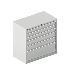 Schäfer Shop Select Schubladenschrank 54-27, 6 Schübe, Bis 75 Kg, B 1023 X T 572 X H 1000 Mm, Lichtgrau