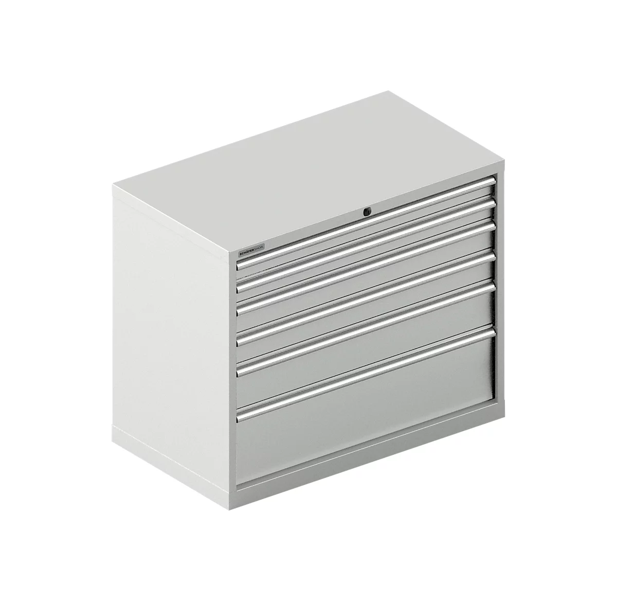 Schäfer Shop Select Schubladenschrank 54-27, 6 Schübe, Bis 75 Kg, B 1023 X T 572 X H 850 Mm, Lichtgrau 1 Schäfer Shop Select Schubladenschrank 54-27, 6 Schübe, Bis 75 Kg, B 1023 X T 572 X H 850 Mm, Lichtgrau