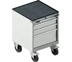 Schäfer Shop Select Schubladenschrank Mit Rollen WSK 18-27, 4 Schübe, Bis 75 Kg, B 411 X T 572 X H 770 Mm, Lichtgrau/lichtgrau