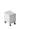 Schäfer Shop Select Schubladenschrank Mit Rollen WSK 36-27, 5 Schübe, Bis 75 Kg, B 717 X T 572 X H 920 Mm, Lichtgrau/lichtgrau