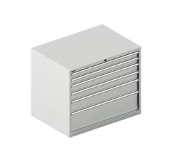 Schäfer Shop Select Schubladenschrank WSK 54-36, Stahl, 6 Schübe, Bis 75 Kg, B 1023 X T 725 X H 850 Mm, Lichtgrau/lichtgrau