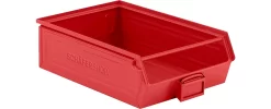Schäfer Shop Select Sichtlagerkasten, Mit Tragestab, 18,5 L, 80 Kg, L 501 X B 308 X H 146 Mm, Stahl, RAL 3000 (feuerrot)