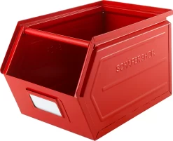 Schäfer Shop Select Sichtlagerkasten, Mit Tragestab, L 377 X B 211 X H 201 Mm, 11,5 L, 60 Kg, Stahl, RAL 3000 (feuerrot) -Lager und Betriebslager schaefer shop select sichtlagerkasten mit tragestab l 377 x b 211 x h 201 mm 11 5 l 60 kg stahl ral 3000 feuerrot img SI 883332 B cut