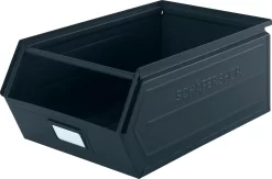 Schäfer Shop Select Sichtlagerkasten, Mit Tragestab, L 524 X B 307 X H 201 Mm, 26 L, 120 Kg, Stahl, RAL 5008 (graublau) -Lager und Betriebslager schaefer shop select sichtlagerkasten mit tragestab l 524 x b 307 x h 201 mm 26 l 120 kg stahl ral 5008 graublau img SI 883341 B cut