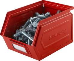 Schäfer Shop Select Sichtlagerkasten, Stahl, L 238 X B 149 X H 128 Mm, 3,5 L, 8 Kg, RAL 3000 (feuerrot) -Lager und Betriebslager schaefer shop select sichtlagerkasten stahl l 238 x b 149 x h 128 mm 3 5 l 8 kg ral 3000 feuerrot img SI 883322 D cut