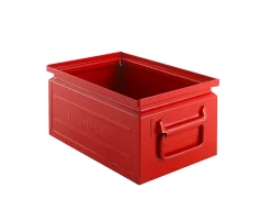 Schäfer Shop Select Stapelbox, 8,5 L, 60 Kg, L 330 X B 209 X H 150 Mm, Stahl, RAL 3000 (feuerrot)