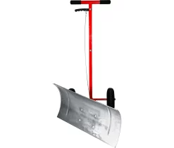 Schneeräumer SZ Metall, 3-fach Verstellbare Schaufel, Mit Rädern, B 730 X T 420 X H 1190 Mm, Stahl, Rot-alusilber