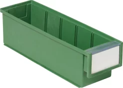 Schubladenbox TRESTON BiOX 3010, 1,3 L, Temperatur- & Chemiebeständig, Etikett & Schutzschild, B 90 X T 300 X H 82 Mm, Klimaneutraler Biokunststoff, Grün