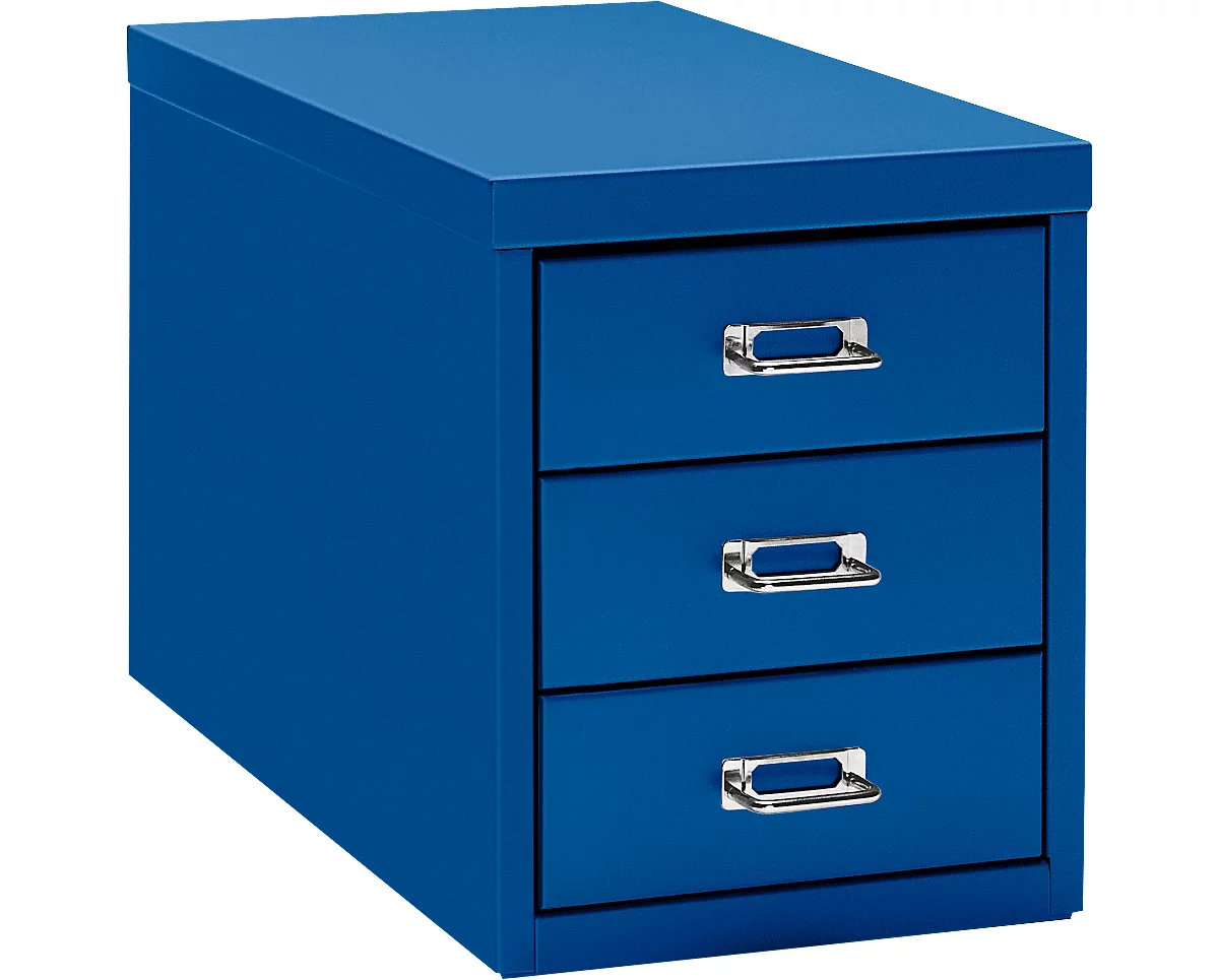Schubladenschrank DIN A4, Mit 3 Schubladen, 330 Mm Hoch, Enzianblau 1 Schubladenschrank DIN A4, Mit 3 Schubladen, 330 Mm Hoch, Enzianblau