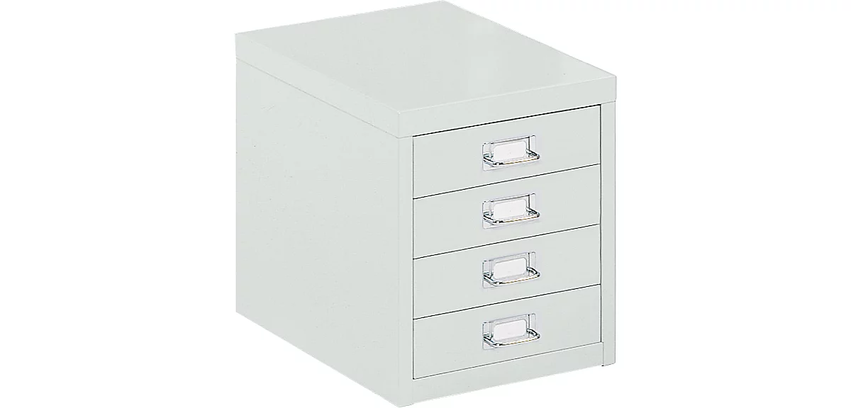 Schubladenschrank DIN A4, Mit 4 Schubladen, 330 Mm Hoch, Lichtgrau 1 Schubladenschrank DIN A4, Mit 4 Schubladen, 330 Mm Hoch, Lichtgrau
