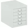 Schubladenschrank DIN A4, Mit 5 Schubladen, 330 Mm Hoch, Lichtgrau