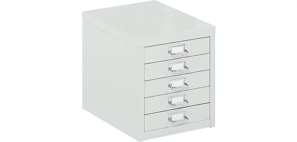 Schubladenschrank DIN A4, Mit 5 Schubladen, 330 Mm Hoch, Lichtgrau 1 Schubladenschrank DIN A4, Mit 5 Schubladen, 330 Mm Hoch, Lichtgrau