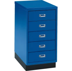 Schubladenschrank DIN A4, Mit 5 Schubladen, 675 Mm Hoch, Enzianblau