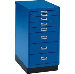 Schubladenschrank DIN A4, Mit 8 Schubladen, 675 Mm Hoch, Enzianblau