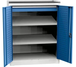 Schwerlastschrank, 2 Fachböden, 1 Schublade,Tragkraft Pro Fachboden 40 Kg