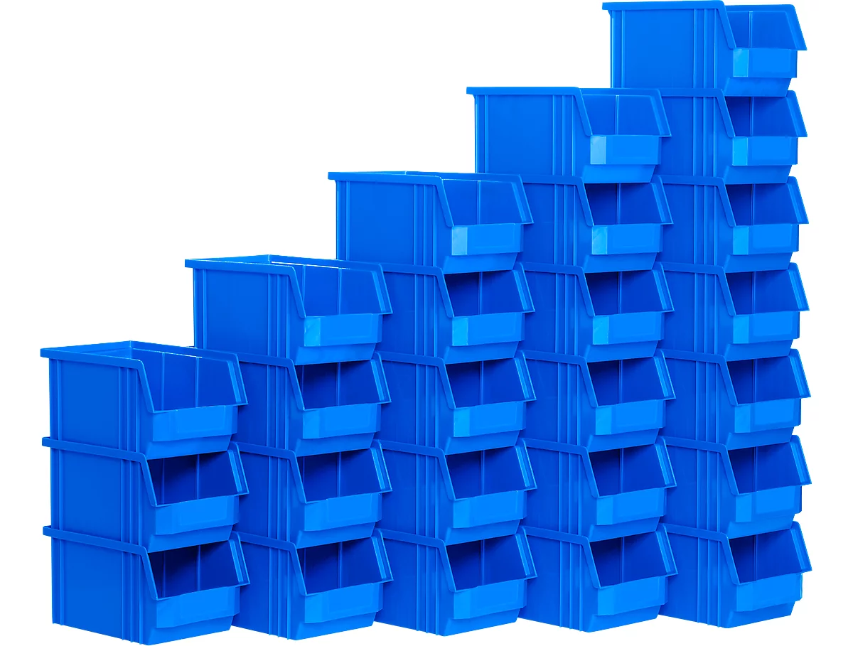 Sichtlagerkasten SSI Schäfer TF 14/7-4, Polypropylen, L 230 X B 150 X H 122 Mm, 2,6 L, Blau, 25 Stück 1 Sichtlagerkasten SSI Schäfer TF 14/7-4, Polypropylen, L 230 X B 150 X H 122 Mm, 2,6 L, Blau, 25 Stück