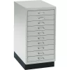 SSI Schubladenschrank DIN A3, 10 Schübe, 675 Mm Hoch, Lichtgrau