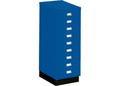 SSI Schubladenschrank DIN A3, 9 Schübe, 940 Mm Hoch, Enzianblau