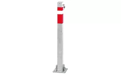 Stahlpfosten, Umlegbar, Mit Zylinderschloss, Gleichschließend