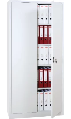 Stahlschrank, 4 Fachböden, 5 OH, H 1950 X B 920 X T 420 Mm, Lichtgrau/lichtgrau
