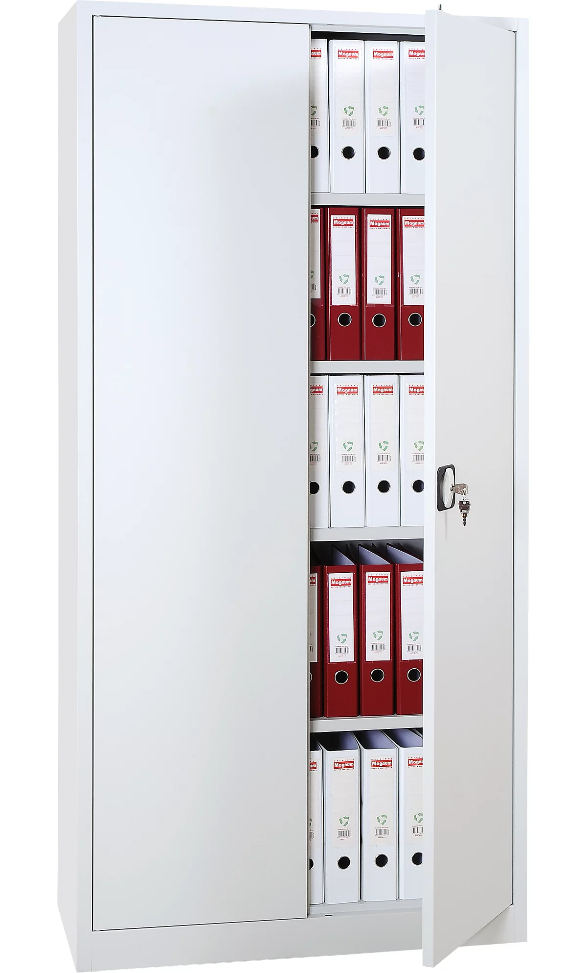 Stahlschrank, 4 Fachböden, 5 OH, H 1950 X B 920 X T 420 Mm, Lichtgrau/lichtgrau 1 Stahlschrank, 4 Fachböden, 5 OH, H 1950 X B 920 X T 420 Mm, Lichtgrau/lichtgrau