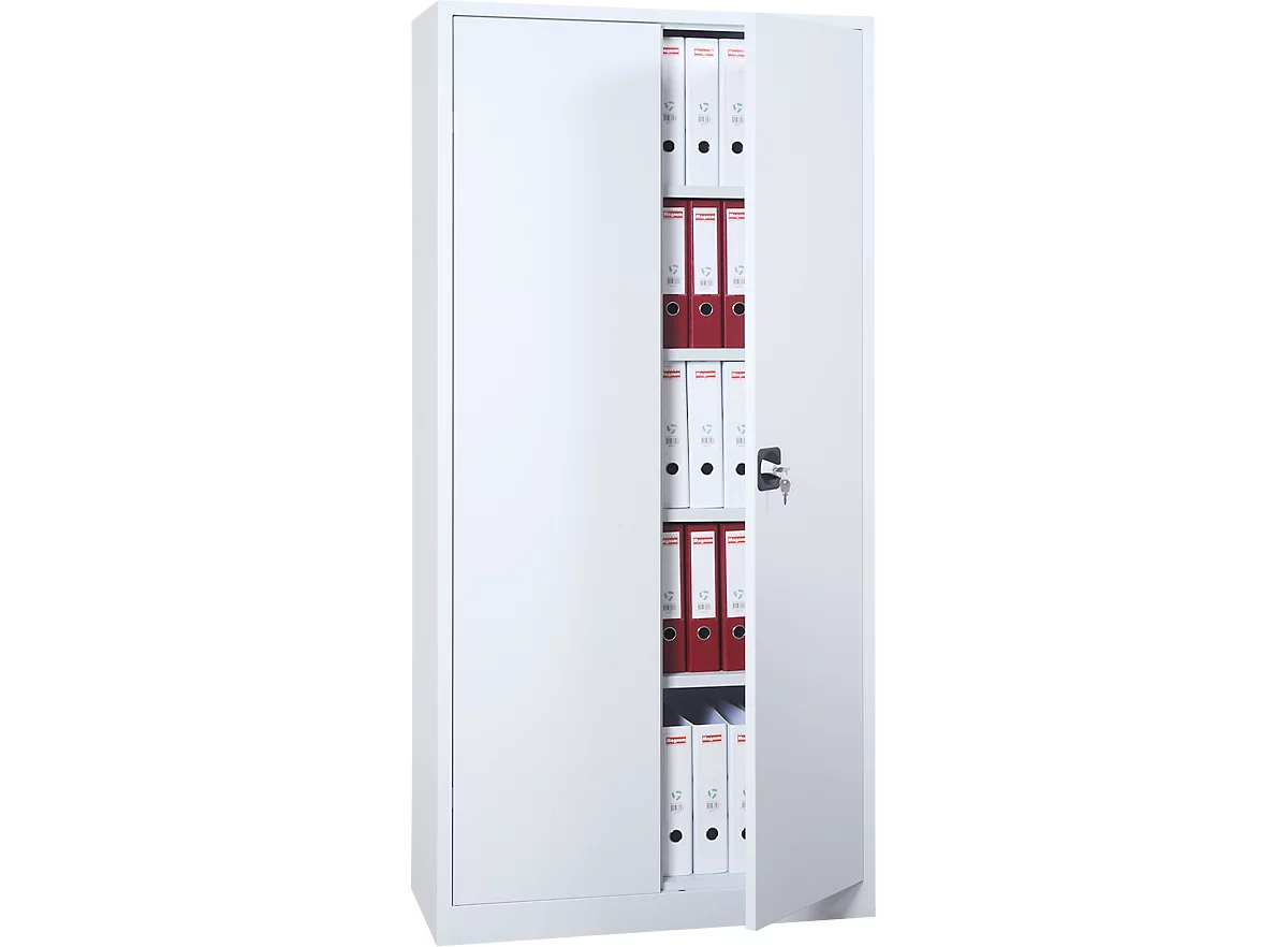 Stahlschrank, 4 Fachböden, 5 OH, H 1950 X B 920 X T 420 Mm, Lichtgrau/lichtgrau 2 Stahlschrank, 4 Fachböden, 5 OH, H 1950 X B 920 X T 420 Mm, Lichtgrau/lichtgrau – Bild 2