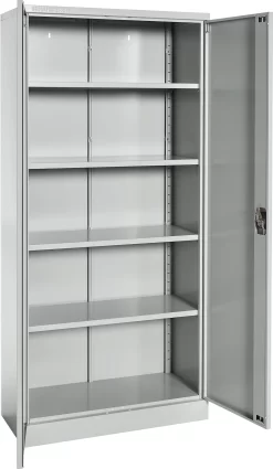 Stahlschrank, B 916 X T 422 X H 1950 Mm, Lichtgrau RAL 7035 -Lager und Betriebslager stahlschrank b 916 x t 422 x h 1950 mm lichtgrau ral 7035 img SI 310950 G cut