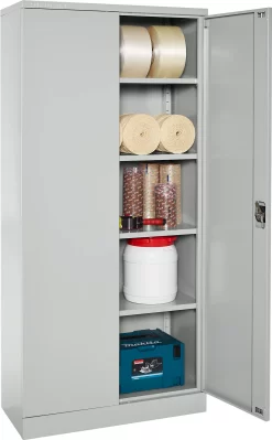Stahlschrank, B 916 X T 422 X H 1950 Mm, Lichtgrau RAL 7035
